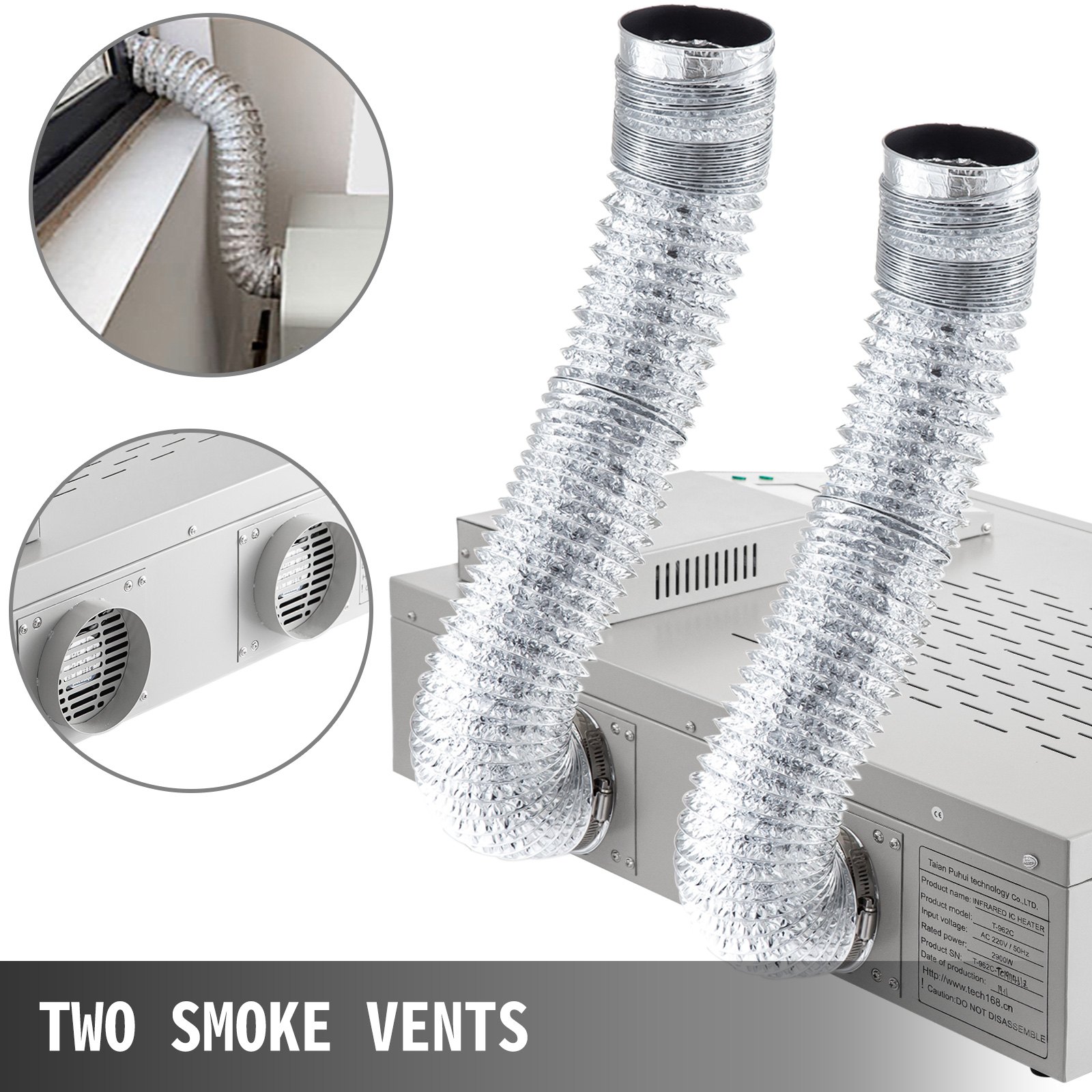 Reflow Oven Reflow Soldering Machine, T962c Smd Bga Infrared Ic Heater 400x600mm