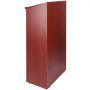 VEVOR podium stand with rich wooden finish and sleek, minimalist design.
