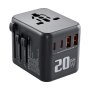 Universal Travel Adapter International 5 in 1 USB AC Wall Charger Power Plug