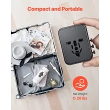 Universal Travel Adapter International 5 in 1 USB AC Wall Charger Power Plug