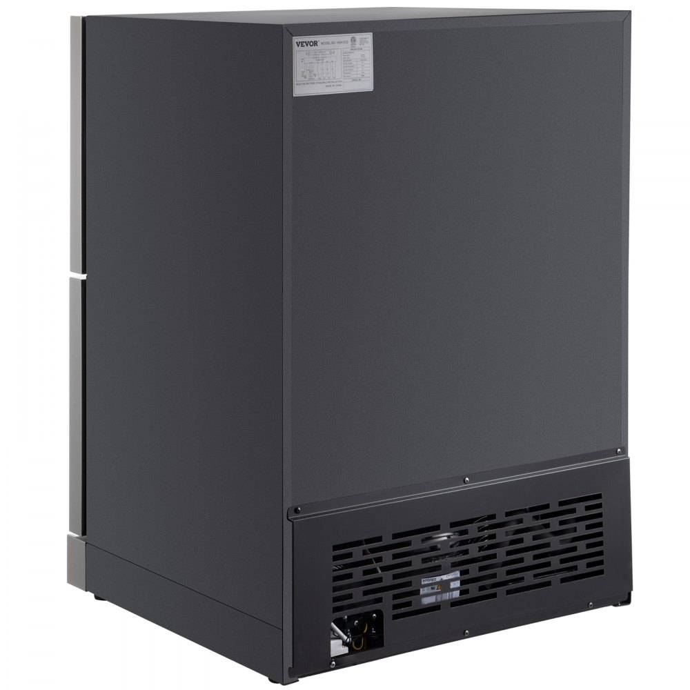 VEVOR Under counter Refrigerator Built-in Double Drawer Refrigerator 24" SUS