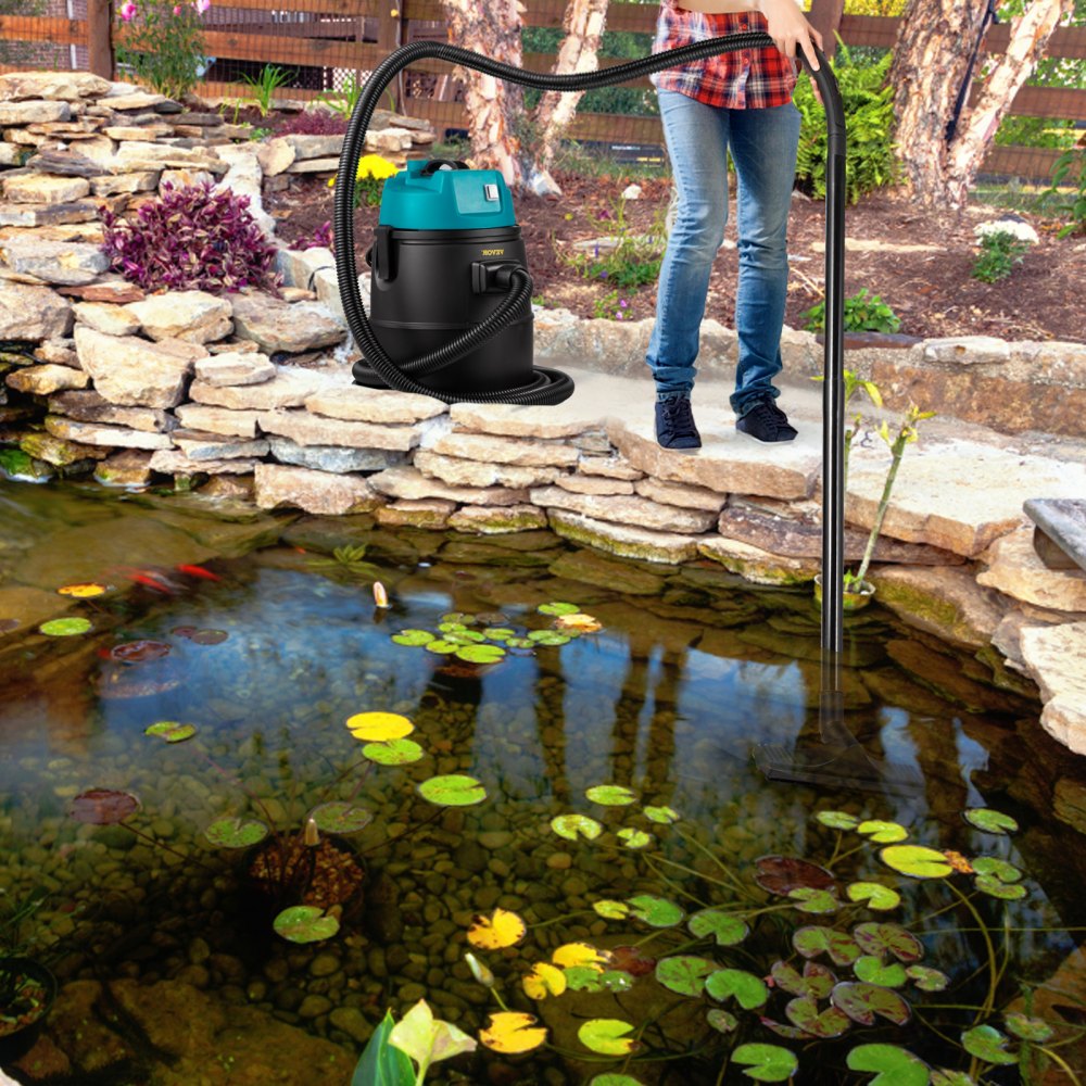 VEVOR Pond Vacuum Cleaner, 1400W Motor in Single Chamber Suction System, 120V Motor with 15 ft Electric Wire, 4 Extended Tubes, 4 Brush Heads, 1 Filter Bag for Multi-use Cleaning Above Ground