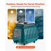 VEVOR Linear Air Pump Septic Aerator Pump 2219.04GPH Aeration for 11ft Deep Pond