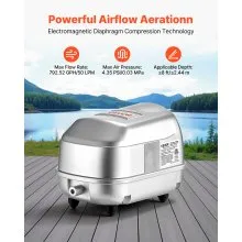 VEVOR Linear Air Pump Septic Aerator Pump 792.52 GPH Aeration for 8 ft Deep Pond