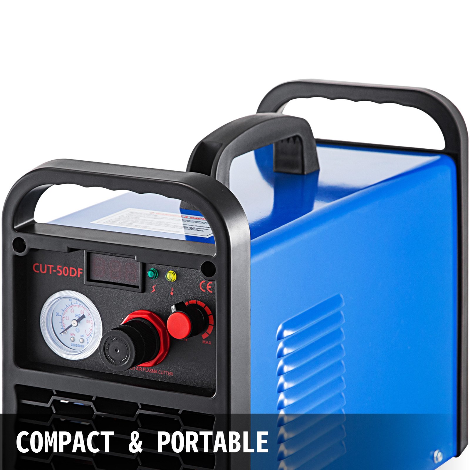 VEVOR Plasma Cutter Non-Touch Pilot Arc 50 Amp, Plasma Cutting Machine Dual Voltage 220V, Compact Metal Cutting Machine 14mm(0.55 Inch) Cutting Thickness, Digital Portable Plasma Welding Machine