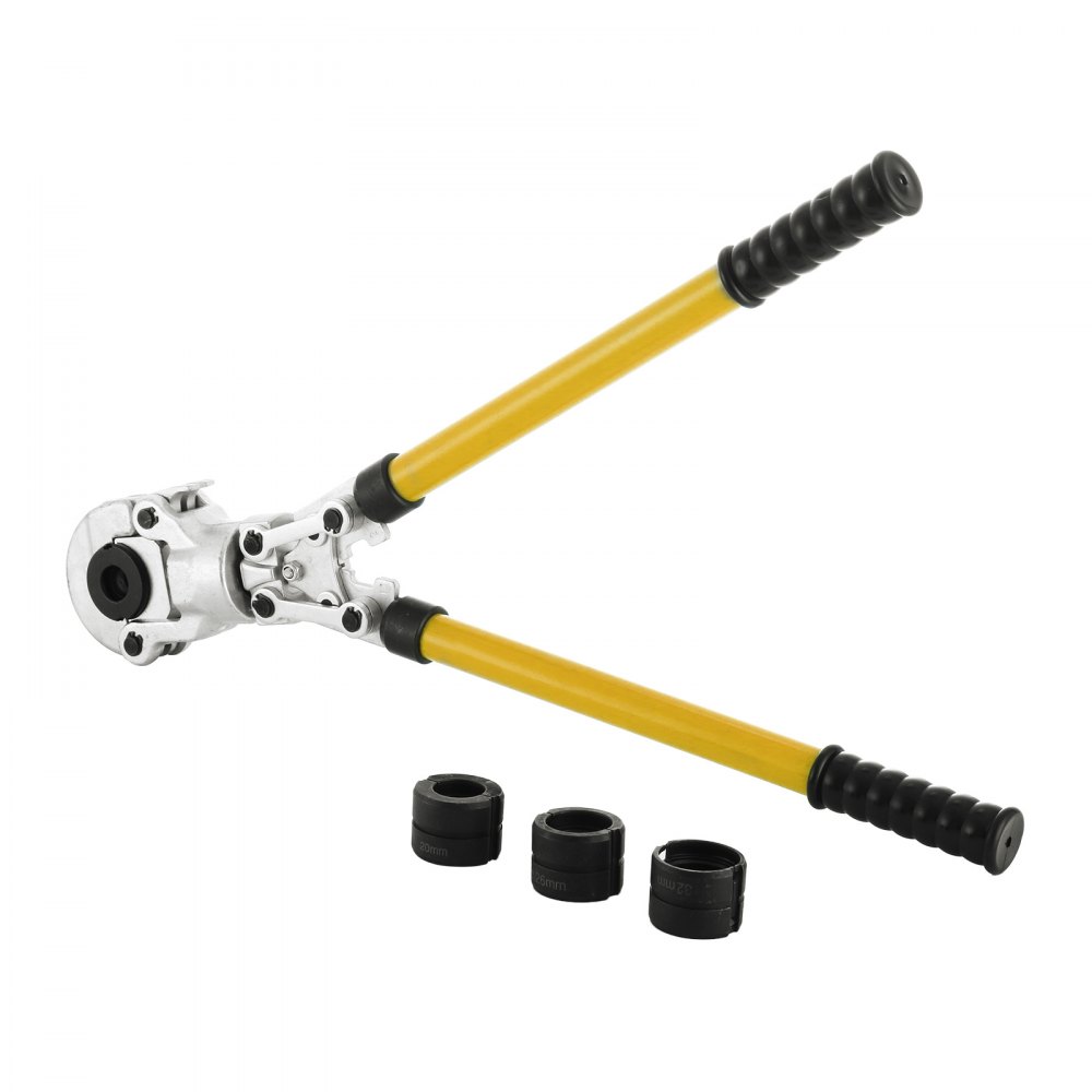 VEVOR Pipe Crimping Pliers Hand Pressing Kit with 6 Pieces Tool PEX Presser ø16 - 32 mm for Composite Pipe Pex-Al-Pex Aluminum Composite Pipes