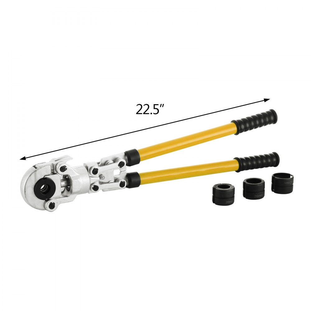 VEVOR Pipe Crimping Pliers Hand Pressing Kit with 6 Pieces Tool PEX Presser ø16 - 32 mm for Composite Pipe Pex-Al-Pex Aluminum Composite Pipes