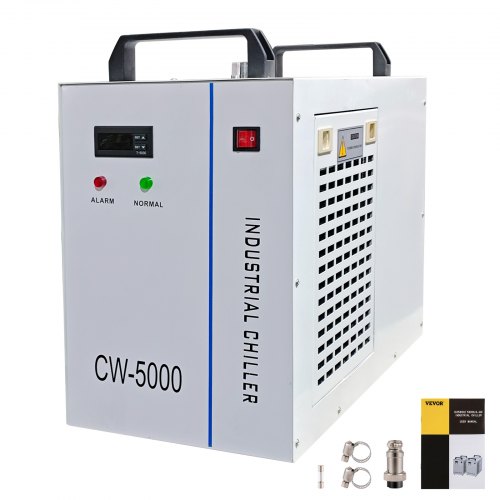 VEVOR Water Chiller CW-5000DG Water Cooling Chiller 6L Industrial Water Chiller for 80W-100W Laser Engraving Machine（CW-5000DG,6L）
