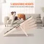 VEVOR Dog Ramp, Folding Pet Ramp for Bed, Adjustable Dog Ramp for Small, Large, Old Dogs & Cats, Wooden Pet Ramp with 100 cm Long Ramp, Adjustable from 38 cm to 56 cm, Suitable for Couch, Sofa, Car