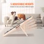 VEVOR Dog Ramp, Folding Pet Ramp for Bed, Adjustable Dog Ramp for Small, Large, Old Dogs & Cats, Wooden Pet Ramp with 39.3" Long Ramp, Adjustable from 15" to 22", Suitable for Couch, Sofa, Car