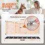 VEVOR Dog Ramp, Folding Pet Ramp for Bed, Adjustable Dog Ramp for Small, Large, Old Dogs & Cats, Wooden Pet Ramp with 39.3" Long Ramp, Adjustable from 15" to 22", Suitable for Couch, Sofa, Car