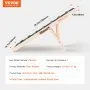 VEVOR Dog Ramp, Folding Pet Ramp for Bed, Adjustable Dog Ramp for Small, Large, Old Dogs & Cats, Wooden Pet Ramp with 100cm Long Ramp, Adjustable from 38cm to 56cm, Suitable for Couch, Sofa, Car
