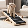 VEVOR Dog Ramp, Folding Pet Ramp for Bed, Adjustable Dog Ramp for Small, Large, Old Dogs & Cats, Wooden Pet Ramp with 105cm Long Ramp, Adjustable from 35cm to 65cm, Suitable for Couch, Sofa, Car