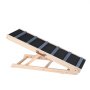 VEVOR Dog Ramp, Folding Pet Ramp for Bed, Adjustable Dog Ramp for Small, Large, Old Dogs & Cats, Wooden Pet Ramp with 105cm Long Ramp, Adjustable from 35cm to 65cm, Suitable for Couch, Sofa, Car