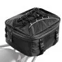 VEVOR Motorcycle Tail Bag, 22-34 L Expandable Motorcycle Rear Seat Bag with Waterproof Rain Cover, Outdoor Sports Motorbike Luggage Storage Backpack Handbag with Straps, Pocket & Elastic Cord, Black