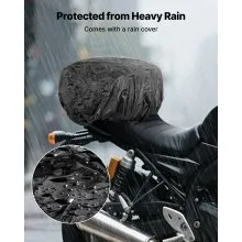 VEVOR Motorcycle Tail Bag Expandable Rear Seat Luggage Storage Backpack 22-34 L