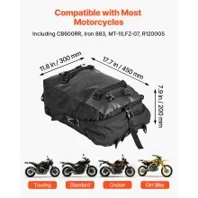 VEVOR Motorcycle Tail Bag Motorbike Rear Seat Bag Luggage Storage Backpack 30 L