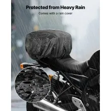 VEVOR Motorcycle Tail Bag Motorbike Rear Seat Bag Luggage Storage Backpack 10 L