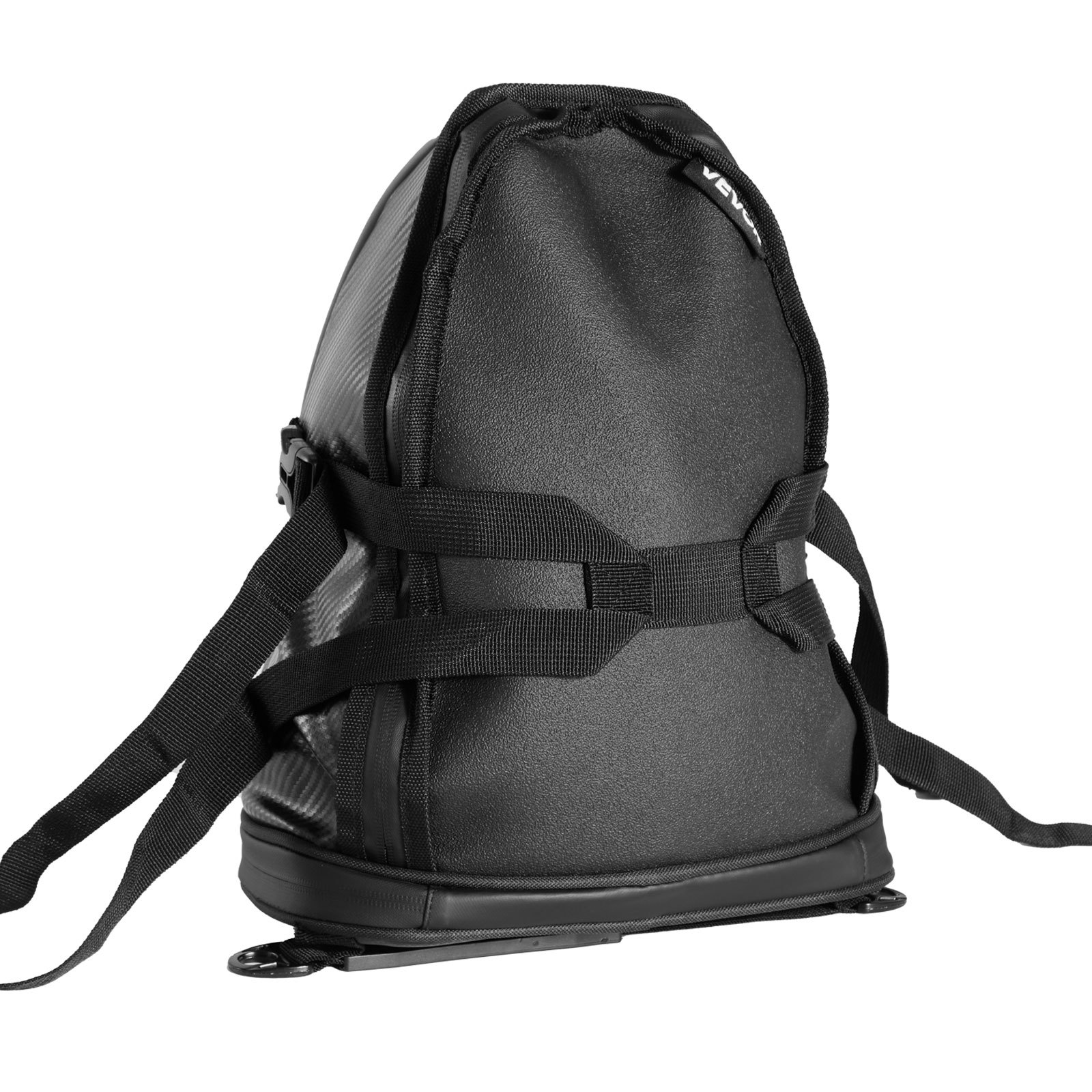 VEVOR Motorcycle Tail Bag, 10 L Motorcycle Rear Seat Bag with Waterproof Rain Cover, Outdoor Sports Motorbike Luggage Storage Trunk Rack Backpack Handbag with Shoulder Strap and Inner Pocket, Black