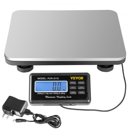 Vevor Postal Scale Postal Weight Scale 660 Lbs/0.1 Kg Stainless Steel W/ Adapter