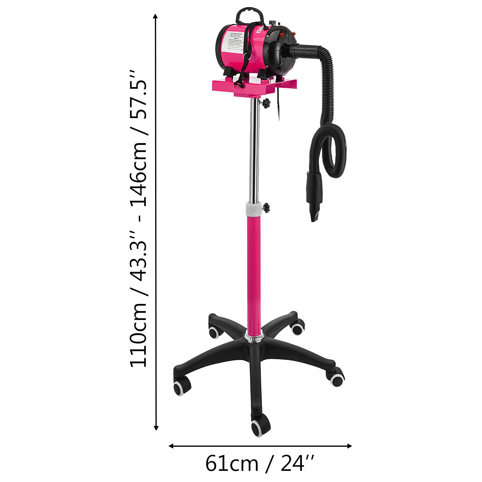 2800W Pet Dog Hair Fur Grooming Dryer Blaster W/ Stand Heater Mobile Hair dryer