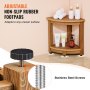 VEVOR Corner Shower Bench, 16.5" Height 12.8" Radius, Faux Wood Grain Polystyrene, 350 LBS with Storage Shelf, Water Resistant, Shower Stool for Inside & Outside Shower, for Bathroom, Living Room