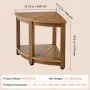 VEVOR Corner Shower Bench, 18.5" Height 17.75" Radius, Faux Wood Grain Polystyrene,159KGS with Storage Shelf, Water Resistant, Shower Stool for Inside & Outside Shower, for Bathroom, Living Room