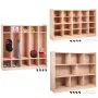 VEVOR Cubby Mobile Tray Storage Cabinet, 20-Compartment Cubby Storage Shelf, Cubby Storage Cabinet 4 x 5, Classroom Cubbies, Classroom Furniture for Home, Daycare and Preschool, Natural