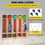 VEVOR preschool cubby lockers with hooks, castors, bins, and storage compartments.