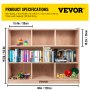 Classroom Storage Cabinet Preschool Storage Shelves Wooden 8 Grids Toys Books