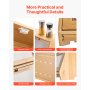 Double Layer Bread Box for Kitchen Counter Bamboo Storage Container Natural