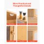 Corner Bread Box for Kitchen Counter Double Layer Bamboo Storage Container