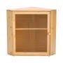VEVOR Corner Bread Box for Kitchen Counter, Double Layer Large Capacity Bamboo Bread Storage Container, Farmhouse Wooden Breadbox for Homemade Bread, Storage Holder Bin with Acrylic Wavy Door, Natural