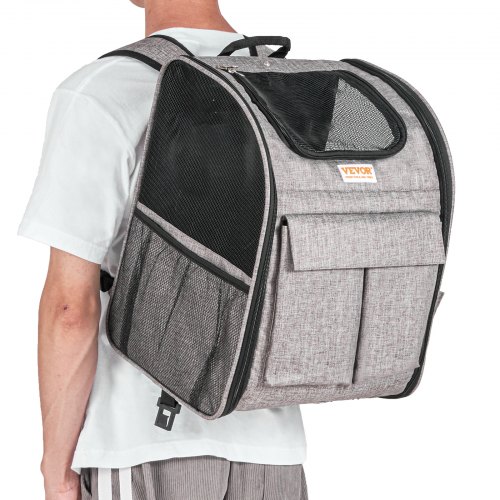 VEVOR Rolling Pet Carrier Backpack with Removable Wheels for Under 18LBS,  Large Soft Sided Wheeled Dog Carrier Cat Travel Carrier Airline Approved  for Small Dogs and Medium Cats with Upgraded Wheels |