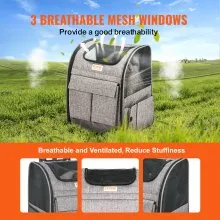 VEVOR Rolling Pet Carrier Backpack with Removable Wheels for Under 18LBS, Large Soft Sided Wheeled Dog Carrier Cat Travel Carrier Airline Approved for Small Dogs and Medium Cats with Upgraded Wheels