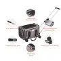 VEVOR Cat Carrier with Wheels Airline Approved Rolling Pet Carrier 25 lbs Grey