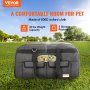 VEVOR Cat Carrier with Wheels Rolling Pet Carrier with Handle 35 lbs Black