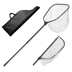 VEVOR Fishing Net, Foldable Landing Nets with Telescopic Handle and Built  in Length Scale, Lightweight and Stronger 6063 Aluminum Fish Gear, Soft ...