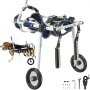 VEVOR Fauteuil roulant pour chien à 2 roues pour pattes arrières, fauteuil roulant léger et réglable pour aider à la guérison, chariot pour chien/fauteuil roulant pour blessés, handicapés, paralysie, animal de compagnie faible des membres postérieurs (XS)
