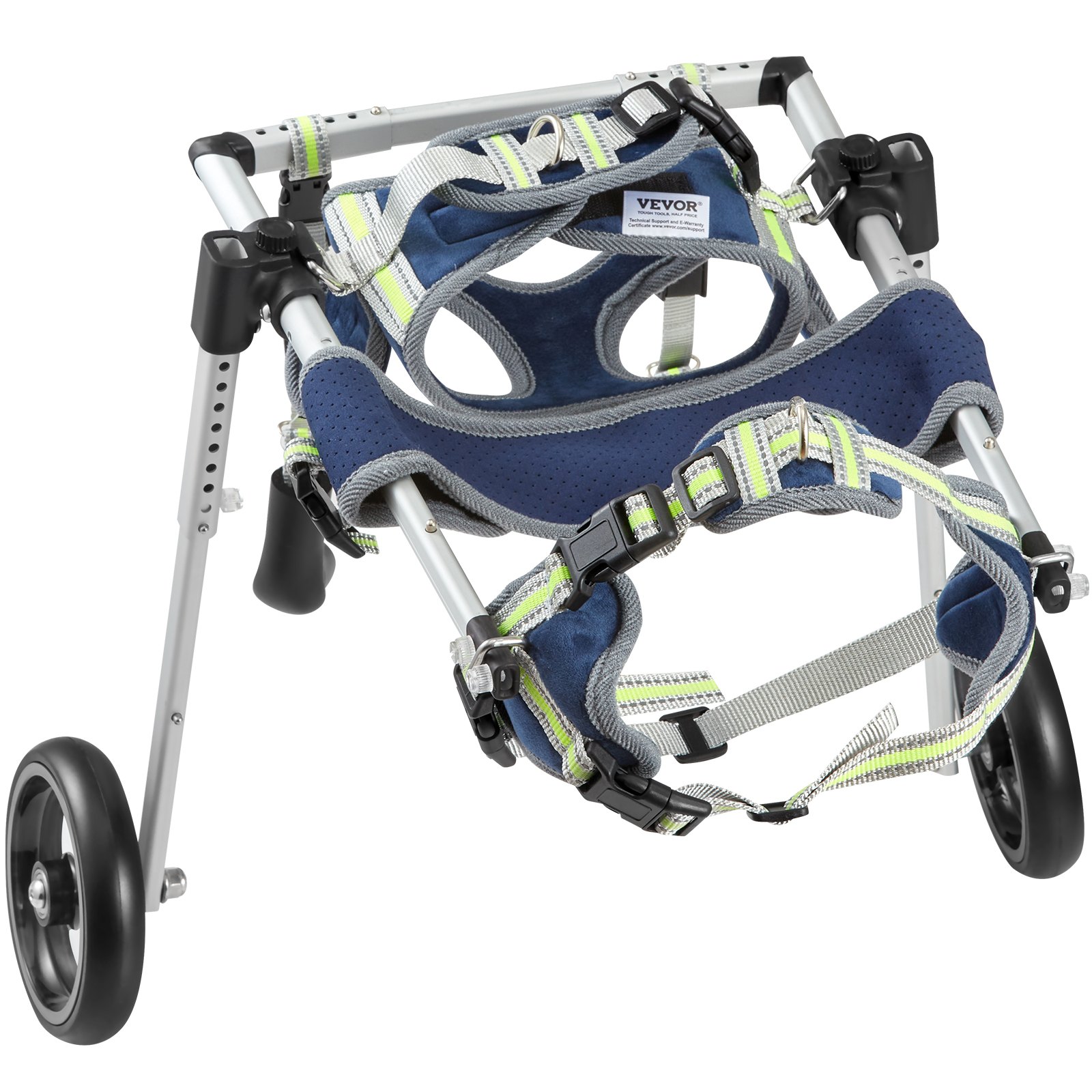 VEVOR 2 Wheels Dog Wheelchair for Back Legs, Pet Wheelchair Lightweight & Adjustable Assisting in Healing,  Dog Cart/Wheelchair for Injured, Disabled, Paralysis, Hind Limb Weak Pet(XS)
