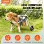 VEVOR 2 Wheels Dog Wheelchair for Back Legs, Pet Wheelchair Lightweight & Adjustable Assisting in Healing,  Dog Cart/Wheelchair for Injured, Disabled, Paralysis, Hind Limb Weak Pet(S)