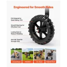 VEVOR Dog Wheelchair for Back Legs, Adjustable 2 Wheels Pet Wheelchair, Lightweight  Dog Cart with Shock-Absorbing Wheels, Mobility Support Wheel Chair for Disabled Injured Dogs up to 22lbs , X-Small