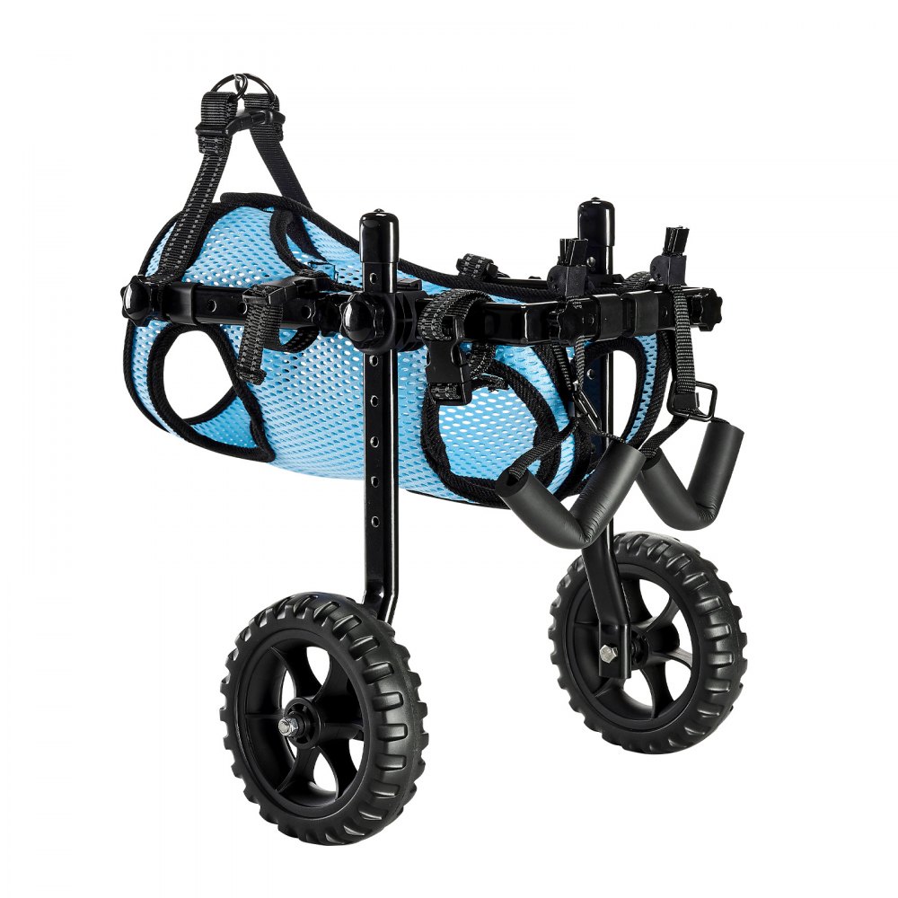 VEVOR Dog Wheelchair for Back Legs, Adjustable 2 Wheels Pet Wheelchair, Lightweight  Dog Cart with Shock-Absorbing Wheels, Mobility Support Wheel Chair for Disabled Injured Dogs up to 22lbs, Small