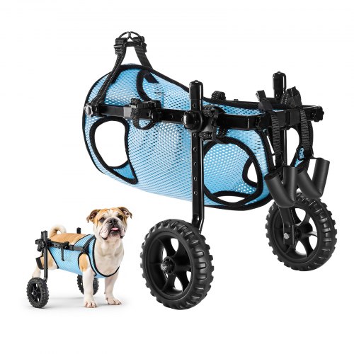 VEVOR Dog Wheelchair for Back Legs, Adjustable 2 Wheels Pet Wheelchair, Lightweight  Dog Cart with Shock-Absorbing Wheels, Mobility Support Wheel Chair for Disabled Injured Dogs up to 33lbs, Medium