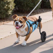VEVOR Dog Wheelchair for Back Legs, Adjustable 2 Wheels Pet Wheelchair, Lightweight  Dog Cart with Shock-Absorbing Wheels, Mobility Support Wheel Chair for Disabled Injured Dogs up to 33lbs, Medium