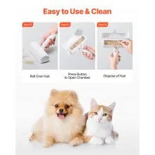 Pet Hair Remover Roller Reusable Dual-sided Lint Roller for Furniture Carpet