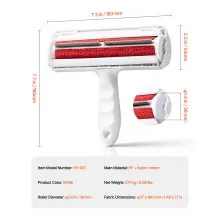 Pet Hair Remover Roller Reusable Dual-sided Lint Roller for Furniture Carpet