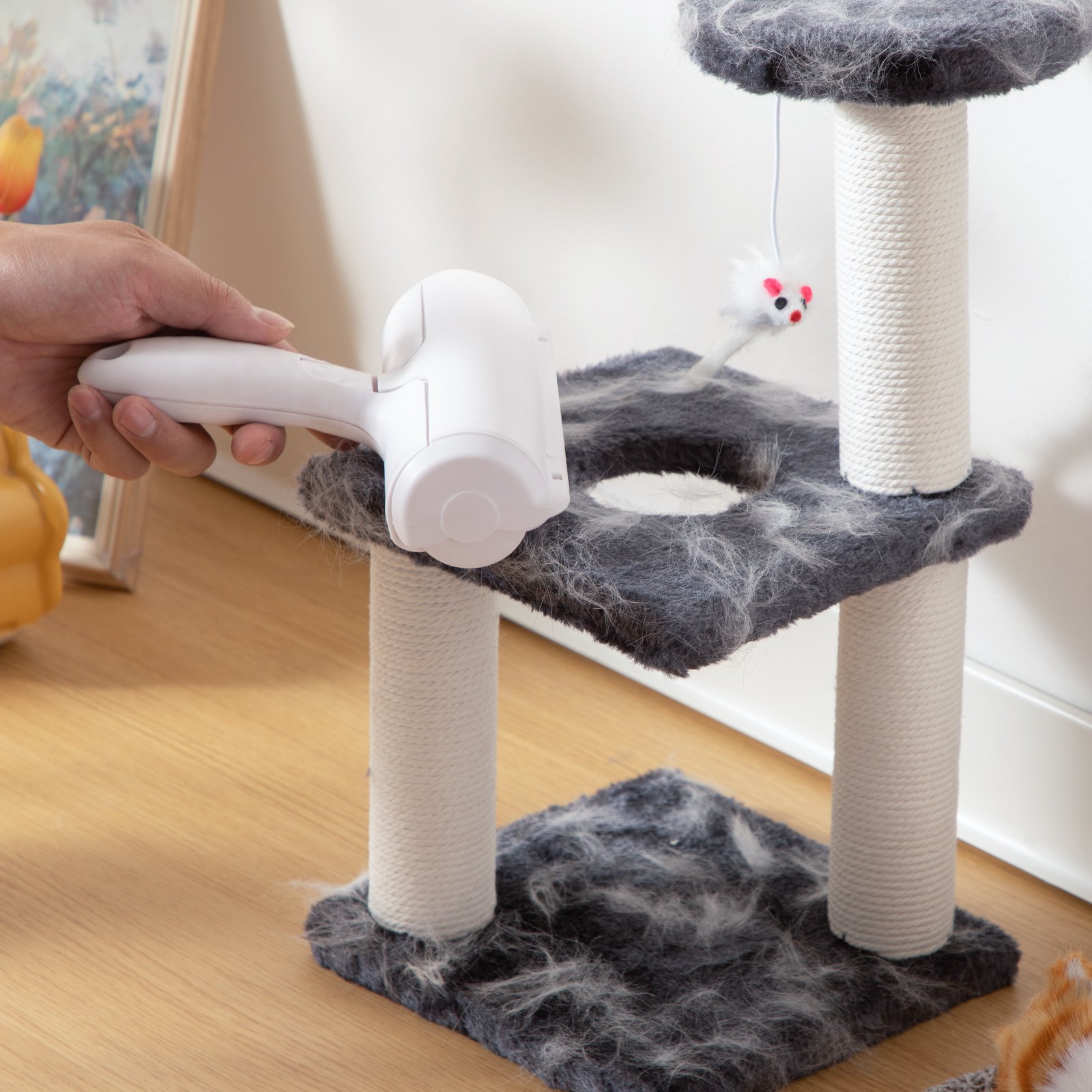 VEVOR Pet Hair Remover Roller, Reusable Dual-sided Lint Roller Tool, Dog and Cat Efficient Hair Cleaning Remover, for Home, Furniture, Car, Couch, Carpet, Seat, Bedding, Floor, Sofa, White