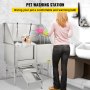 VEVOR 50 Inch 127CM Professional Stainless Steel Pet Grooming Tub Dog Bathtub Pet Dog Tub with Faucet Walk-in Ramp and Accessories Pet Dog Washing Station Pet Bath Tub