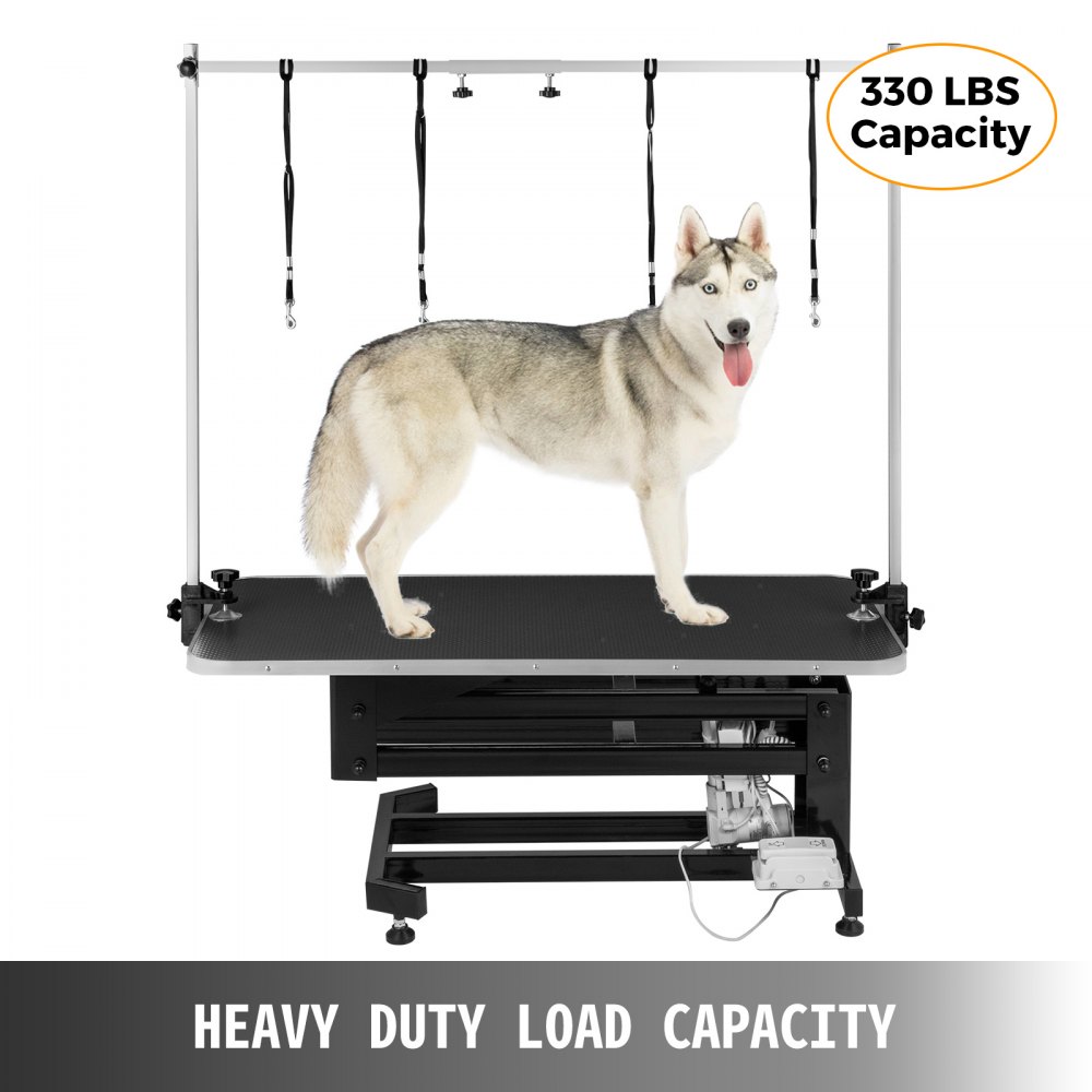 Superficie de goma ajustable de la altura de la mesa de la preparación del perro del animal doméstico de elevación eléctrica 330lbs